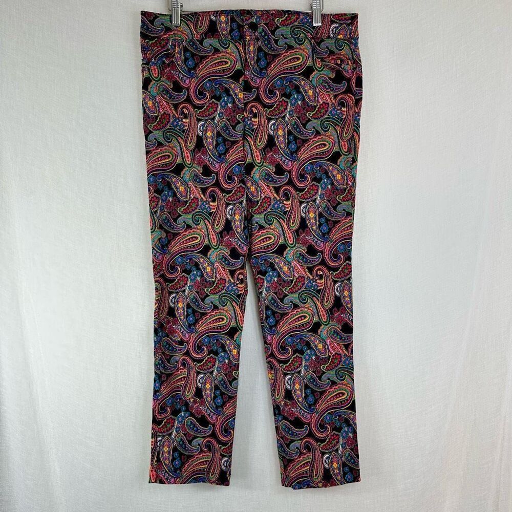 Vintage‎ Attyre Colorful Boho Paisley Hi-Rise Pants Womens 14 90’s FairyCore